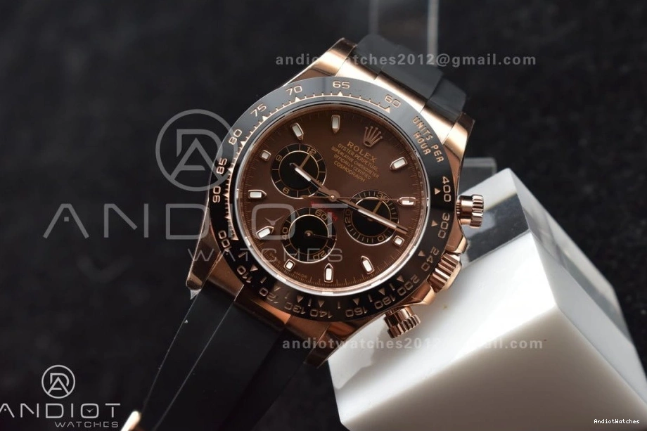 1:1 on Strap Rubber Brown ModernLook Edition Best 760 SA BTF 116515 Dial Oysterflex Daytona 0419